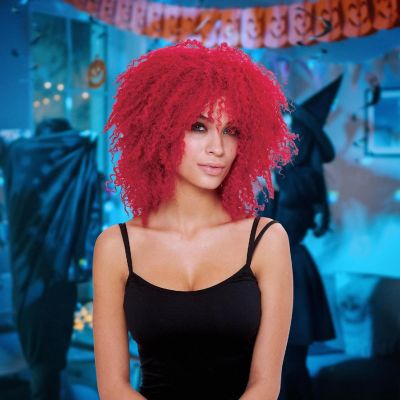 Coolness Women's Costume Wig - Neon Red Image 2