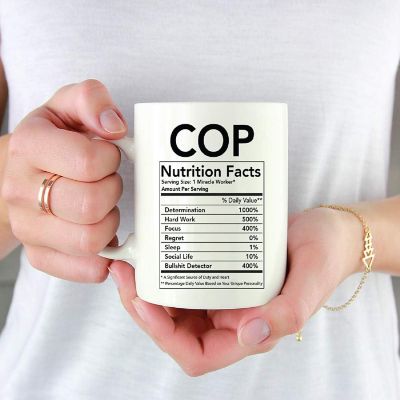 Cop Nutritional Facts Coffee Mug Gift Image 1