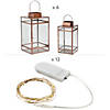 Copper Lanterns & Fairy Lights Centerpiece Kit for 6 Tables Image 1