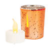 Copper Mercury Glass Votive Candle Holders with Battery-Operated Candles - 24 Pc. Image 1