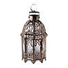 Copper Moroccan Candle Lantern 4X4X9.5" Image 1
