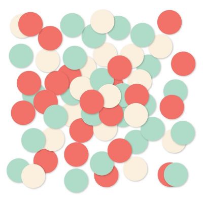 Coral Ivory Mint Confetti, 180-Pack Image 1