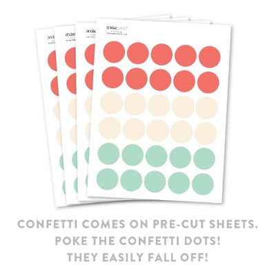 Coral Ivory Mint Confetti, 180-Pack Image 1
