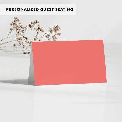 Coral Table Tent Place Cards 20-Pack Image 2
