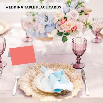 Coral Table Tent Place Cards 20-Pack Image 3