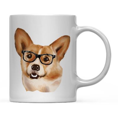 Corgi Black Glasses Ceramic Mug Image 2