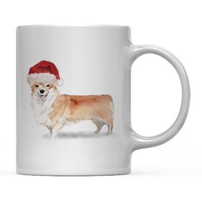 Corgi Santa Hat Ceramic Mug Image 2