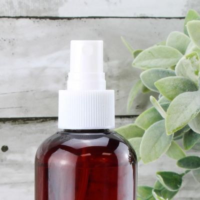 Cornucopia 8oz Amber Brown PLASTIC Spray Bottles with White Fine Mist Atomizers (6-Pack); Brown Plastic Spritzer Bottles Image 3