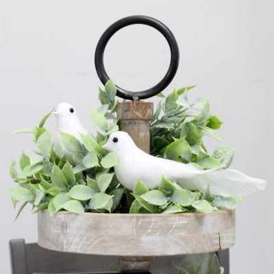 Cornucopia Artificial White Doves (6-Pack); White Feathered Mini Birds for Weddings, Christmas Ornaments, Wreaths & Decorative Arts and Crafts Image 3