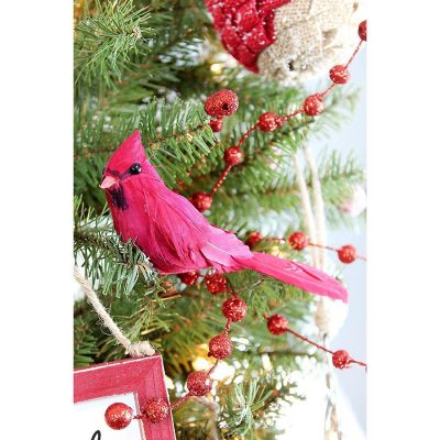Cornucopia Red Cardinals Ornaments (6 Pack), 3-Inch Tall Artificial Birds; Great for Christmas Decorations, Winter Theme, Wreaths Etc, Clip-On Style Image 2