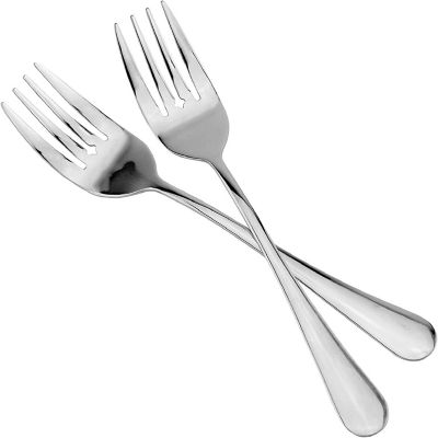 Cornucopia Serving Fork (2 Pack) Set of Two (2)- Elegant Top of the Line Serving Forks, Buffet &amp; Banquet Style Serving Forks, 9" Stainless Steel Image 1