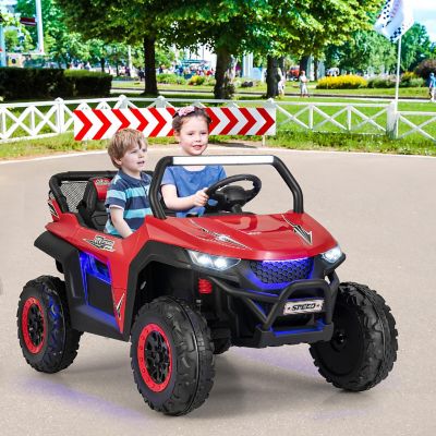 Costway 12V 2-Seater Kids Ride On UTV RC Electric Vehicle Suspension w/ Lights & Music Image 1