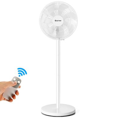 Costway 16'' Oscillating Pedestal Fan 3-Speed Adjustable Height w/ Remote Control Image 1