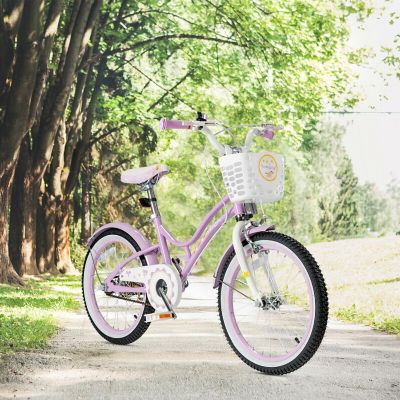 Costway 18'' Kids Bike Toddlers Freestyle Adjustable Bicycle w/ Training Wheels Image 3