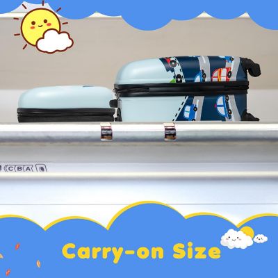 Costway 2PC Kids Carry On Luggage Set 12" Backpack and 16" Rolling Suitcase for Travel Image 3
