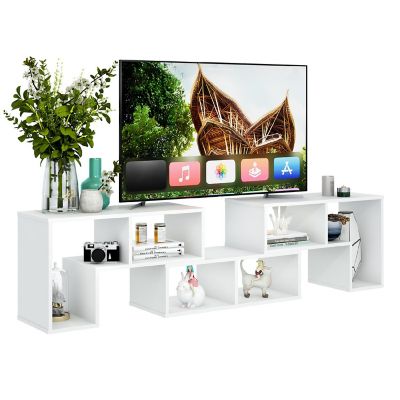 Costway 3 Pcs TV Stand for TV's up To 65" Console Entertainment Center Bookcase Shelves Image 1