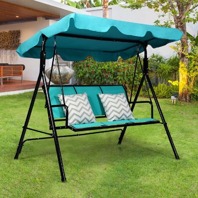 Costway 3 Person Patio Swing Canopy Yard Furniture Image 2