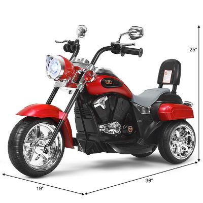 Costway 3 Wheel Kids Ride On Motorcycle 6V Battery Powered Electric Toy Red Image 1