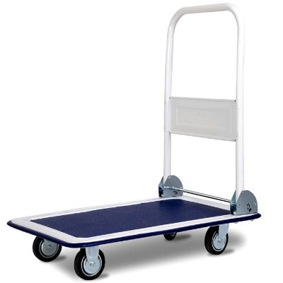 Costway 330lbs Platform Cart Dolly Foldable Push Hand Iron Image 1