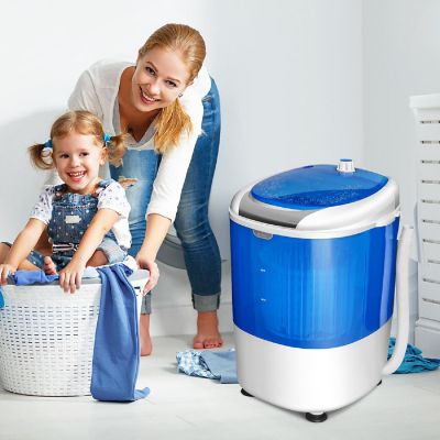 Costway 5.5lbs Portable Mini Compact Washing Machine Electric Laundry Spin Washer Dryer Image 1