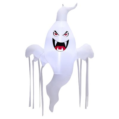 Costway 5 FT Tall Halloween Inflatable Hanging Ghost Blow-up Yard Decoration w/LED Light Image 1