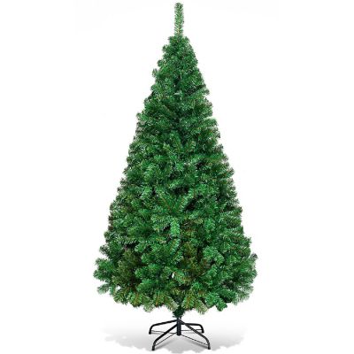 Costway 5Ft Artificial PVC Christmas Tree Stand Indoor Outdoor Green Image 1