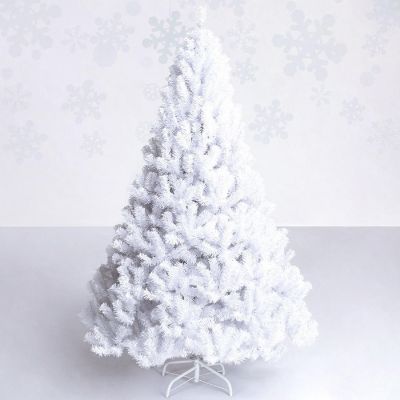 Costway 5Ft Christmas Tree Artificial PVC W/Stand Indoor Outdoor Decoration White Image 1