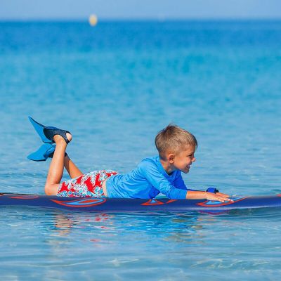 Costway 6' Surfboard Foamie Body Surfing Board W/3  Fins & Leash for Kids Adults Red Image 1