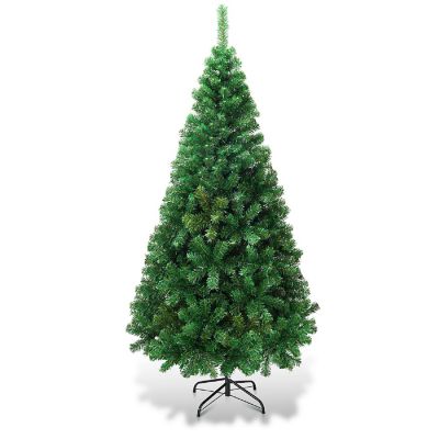 Costway 6Ft Artificial PVC Christmas Tree W/Stand Holiday Season Indoor Outdoor Green New Image 3