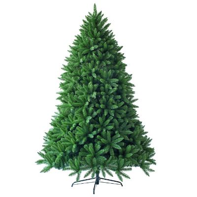 Costway 6ft Premium Hinged Artificial Christmas Fir Tree w/ 1250 Branch Tips Image 1