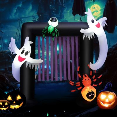 Costway 7.5FT Halloween Inflatable Archway Blow-up Festive Decoration for Backyard Porch Image 2