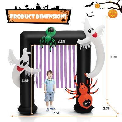 Costway 7.5FT Halloween Inflatable Archway Blow-up Festive Decoration for Backyard Porch Image 3