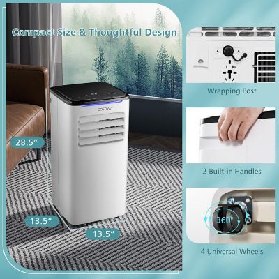 Costway 7100 BTU (10000 BTU ASHRAE) Portable Air Conditioner 3-in-1 AC Unit w/ Cool Dehum Fan Sleep Mode Image 1