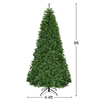 Costway 8Ft Pre-Lit Artificial Christmas Tree Hinged 750 LED Lights Image 1