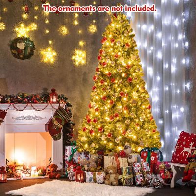 Costway 8ft Pre-lit Hinged Christmas Tree&amp;#160;with Remote Control &amp; 9 Lighting Modes Image 1