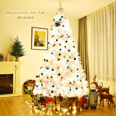 Costway 9Ft Hinged Artificial Christmas Tree Pine Tree 2132 Tips Metal Image 2