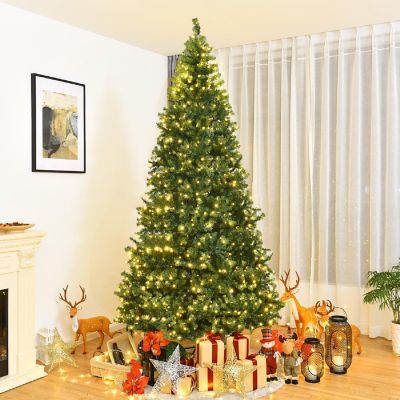 Costway 9Ft Pre-Lit Artificial Christmas Tree Hinged 1000 LED Lights Image 2