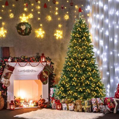 Costway Artificial 7ft Xmas Tree PVC Branch Tips 700 LED Lights Image 3