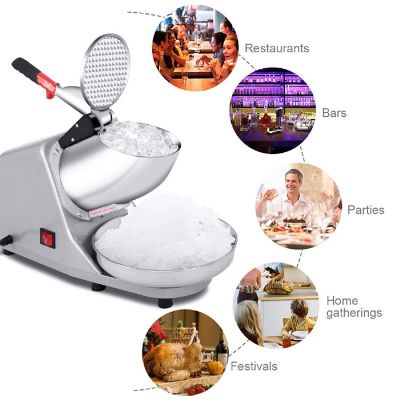 Costway Electric Ice Crusher Shaver Machine Snow Cone Maker Shaved Ice 143 lbs Image 3