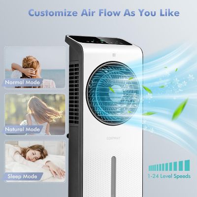 Costway Evaporative Air Cooler 3-in-1 Portable Swamp Cooling Fan w/ 12H Timer Remote Image 1