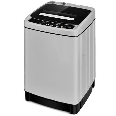 Costway Full-Automatic Washing Machine 1.5 Cu.Ft 11 LBS Spin Dryer Gray Image 1