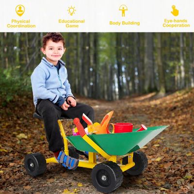 Costway Heavy Duty Kids Ride-on Sand Dumper Front Tipping w 4 Wheels Sand Toy Gift Image 3