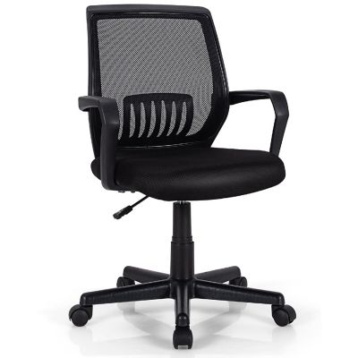 Costway Height Adjustable Mid-Back Mesh Chair  Executive Chair w/ Lumbar Support Image 1