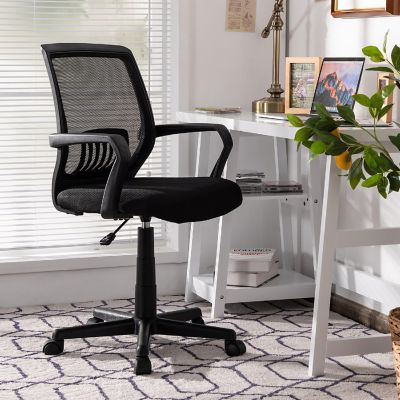 Costway Height Adjustable Mid-Back Mesh Chair  Executive Chair w/ Lumbar Support Image 1