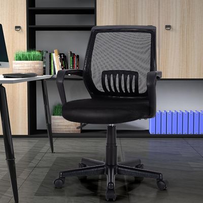 Costway Height Adjustable Mid-Back Mesh Chair  Executive Chair w/ Lumbar Support Image 2