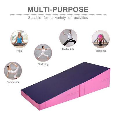 Costway Incline Gymnastic Pad Folding Wedge Ramp Gym Fitness Exercise Sport Tumbling Mat Image 2