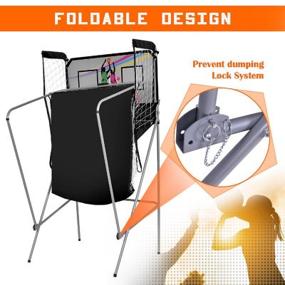 Costway Indoor Basketball Arcade Game Double Electronic Hoops shot 2 Player W/ 4 Balls Image 3