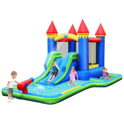 Costway Inflatable Bouncer Climbing Slide Bounce House Water Park BallPit Without Blower Image 1