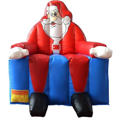 Costway Inflatable Santa Claus Water Park Castle Jumper Christmas Bounce House Without Blower Image 1