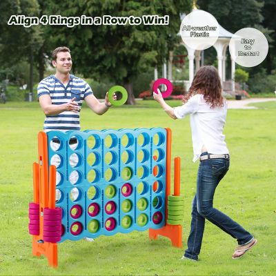 Costway Jumbo 4-to-Score 4 in A Row Giant Game Set Indoor Outdoor Kids Adults Family Fun Image 2